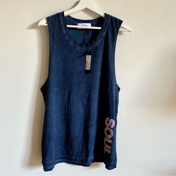 NWT Soulcycle Novelty Core Soul Tank Top In Navy Size M - Picture 1 of 7